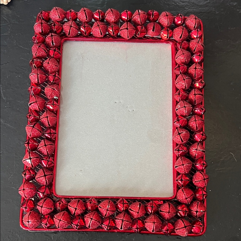 Festive Red Jingle Bell Picture Frame